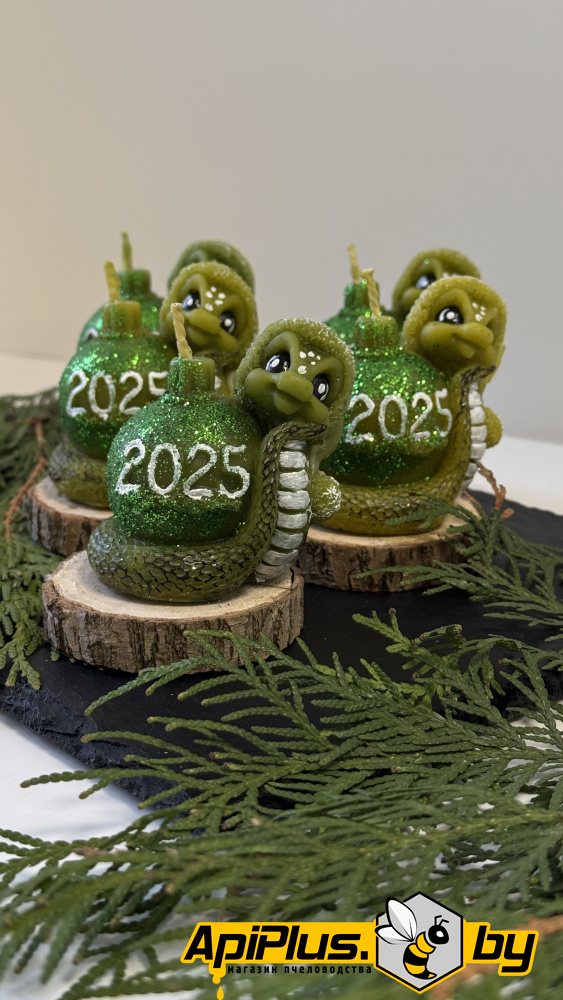 Свеча "Змейка" 2025 (восковая) от интернет-магазина apiplus.by