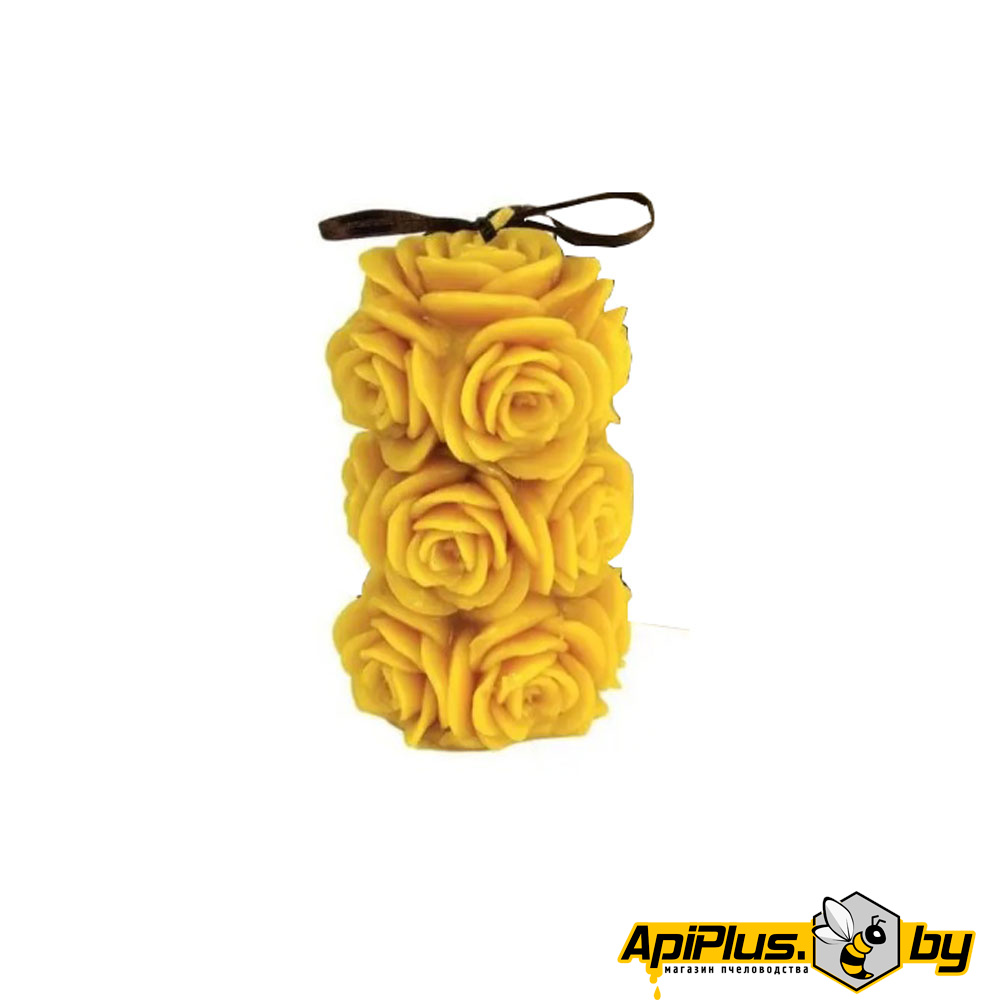 Свеча "Цветы большие" (восковая) от интернет-магазина apiplus.by