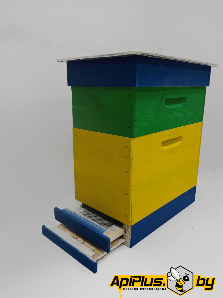 Улей деревянный 8-рамочный ( корпус, магазин, дно, крыша) от интернет-магазина apiplus.by