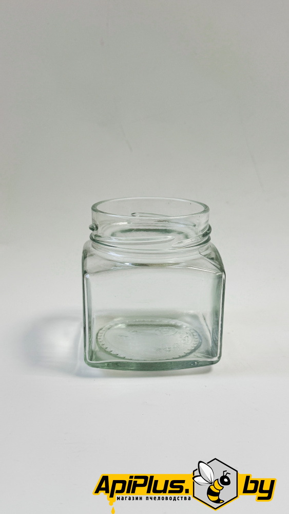 Банка квадрат 0,25 л (стеклянная) от интернет-магазина apiplus.by