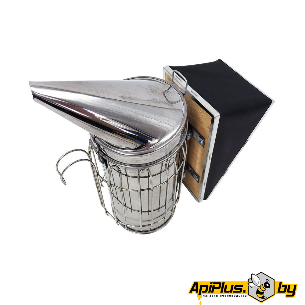 Дымарь из нержавеющей стали в ограждении, мех съемный (Украина) от интернет-магазина apiplus.by