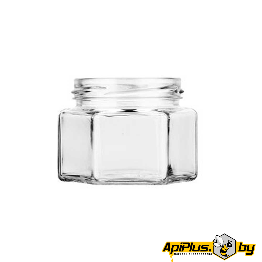 Банка 0,1 л "Соты" (стеклянная) от интернет-магазина apiplus.by