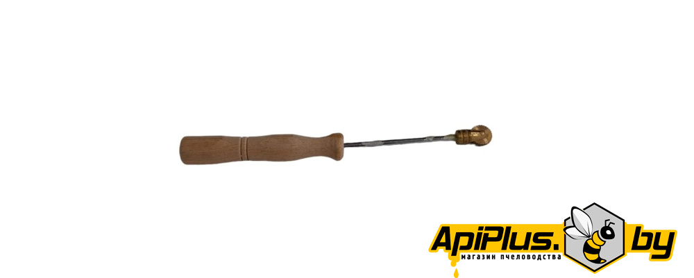 Каток с латунной шпорой (ручка дерево) от интернет-магазина apiplus.by