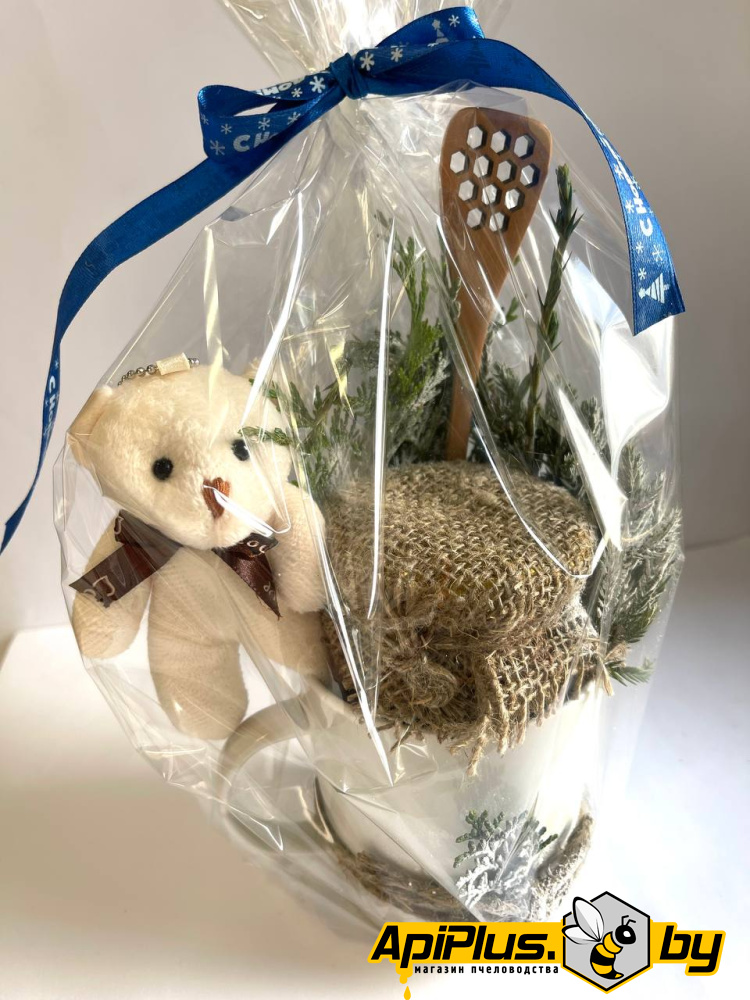 Подарочный набор кружка с медом от интернет-магазина apiplus.by