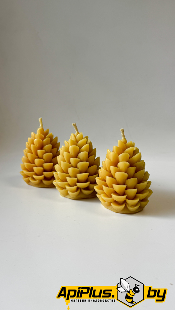 Свеча "Шишка"-2 (воск) от интернет-магазина apiplus.by