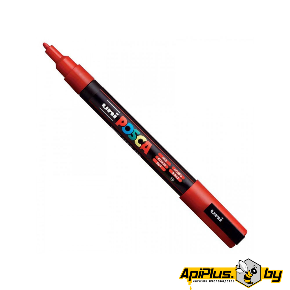 Маркер POSCA 3М красный от интернет-магазина apiplus.by