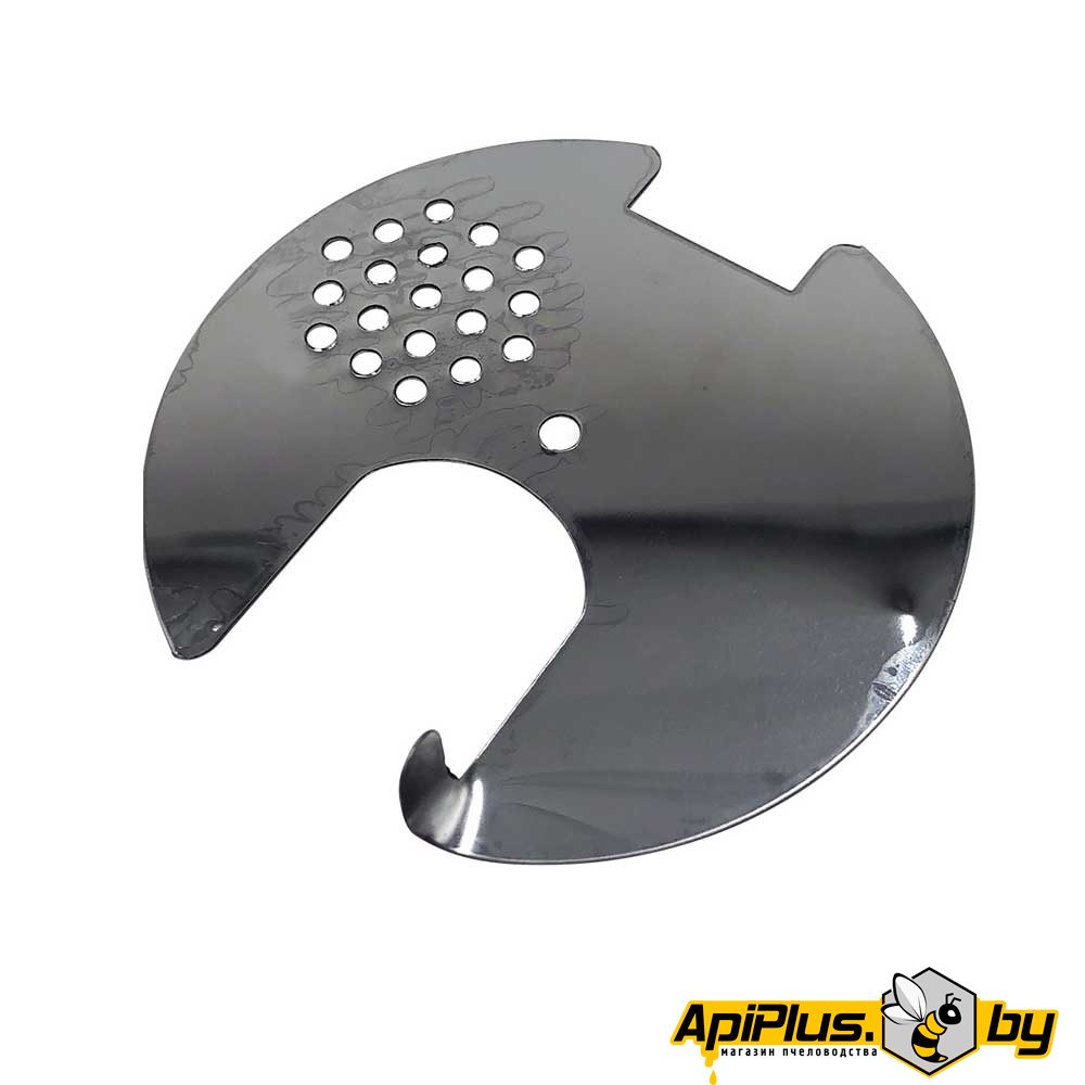 Летковый заградитель верхний с ручкой d80 (нержавейка) от интернет-магазина apiplus.by