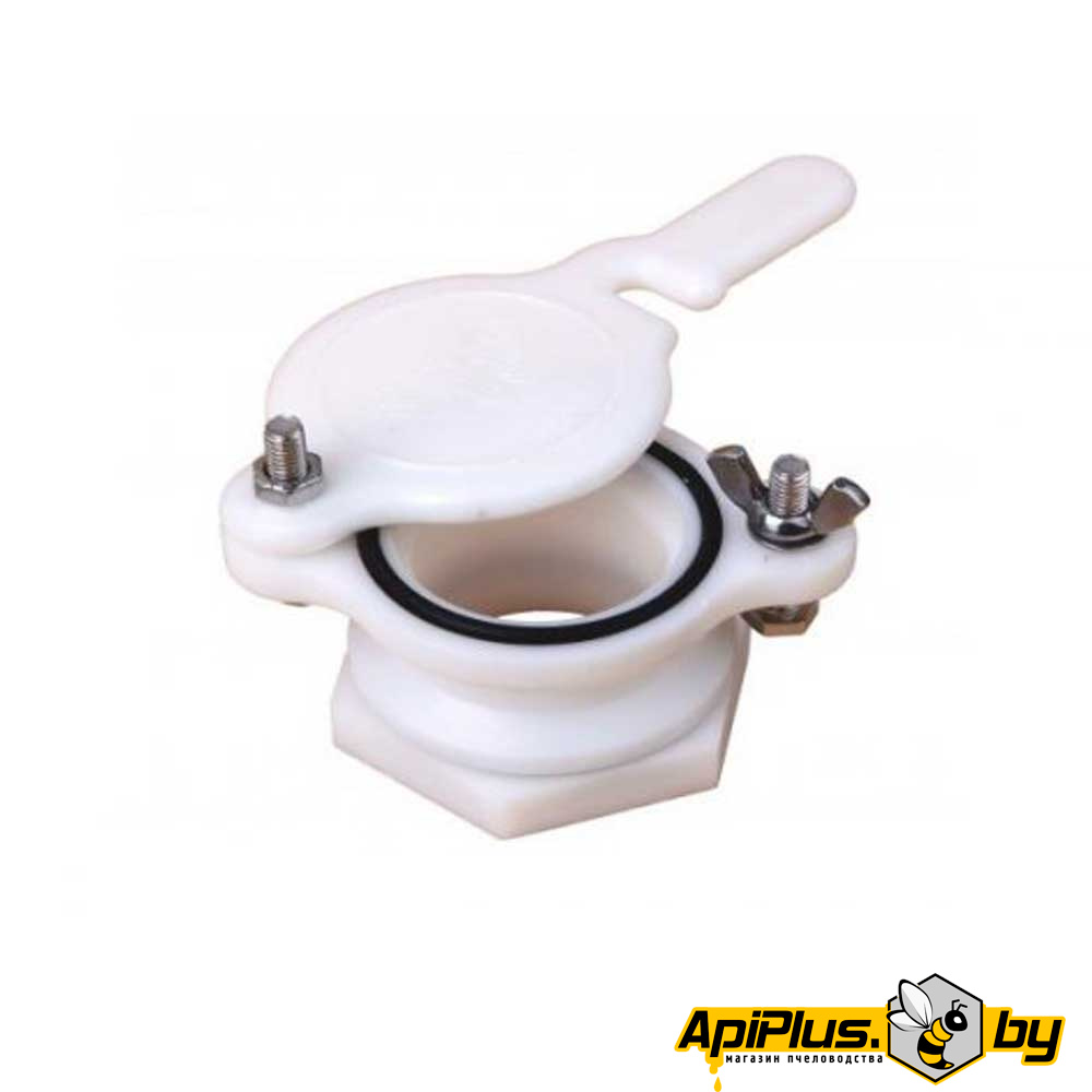 Кран сливной для медогонки d-35 (пластик) от интернет-магазина apiplus.by
