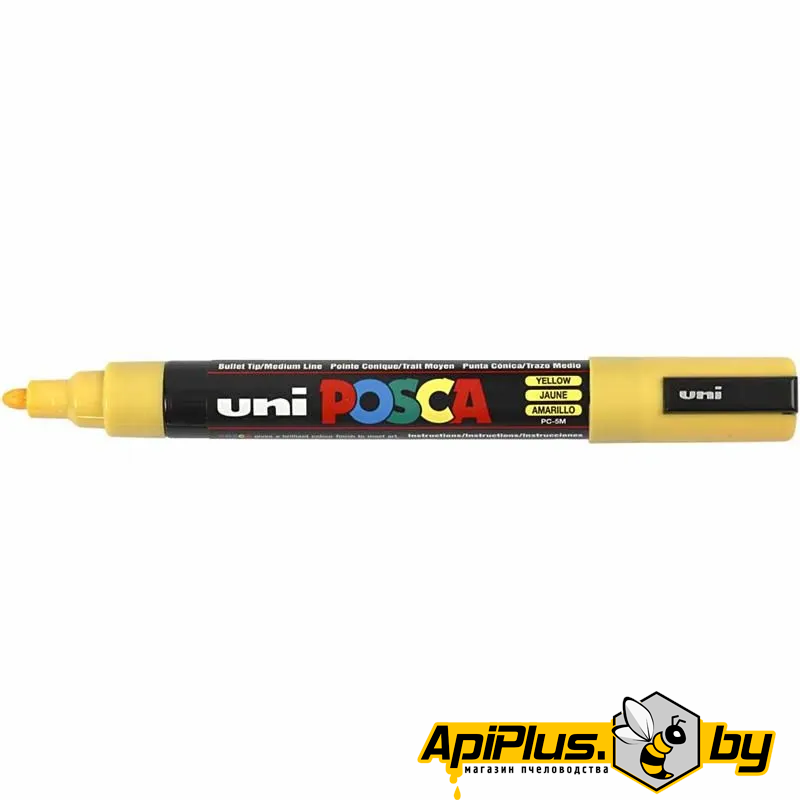 Маркер POSCA 5М желтый от интернет-магазина apiplus.by
