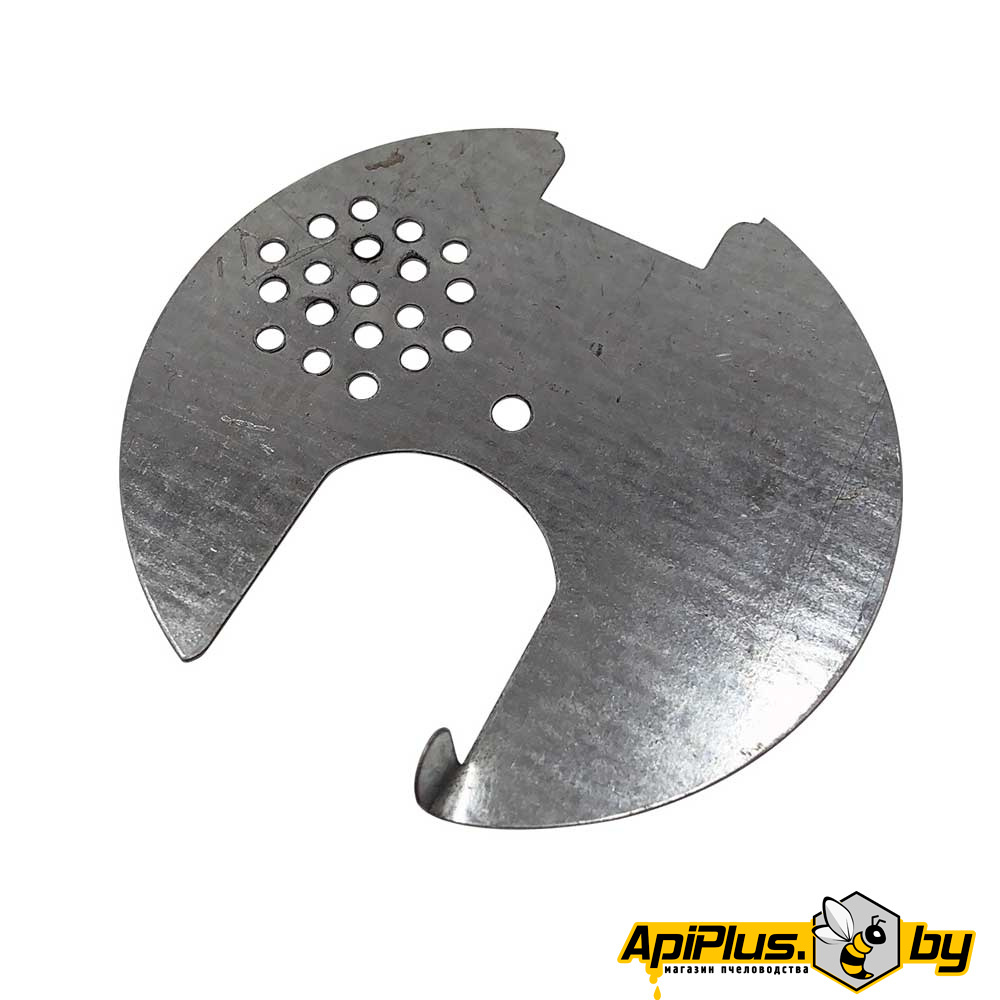 Летковый заградитель верхний с ручкой d-70 мм (оцинковка) от интернет-магазина apiplus.by