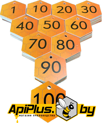 Номера для ульев (комплект 1-100) от интернет-магазина apiplus.by