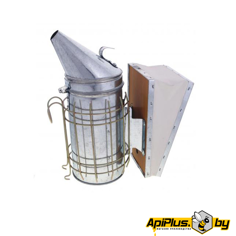 Дымарь из оцинкованной стали с ограждением без стакана (размер L) от интернет-магазина apiplus.by