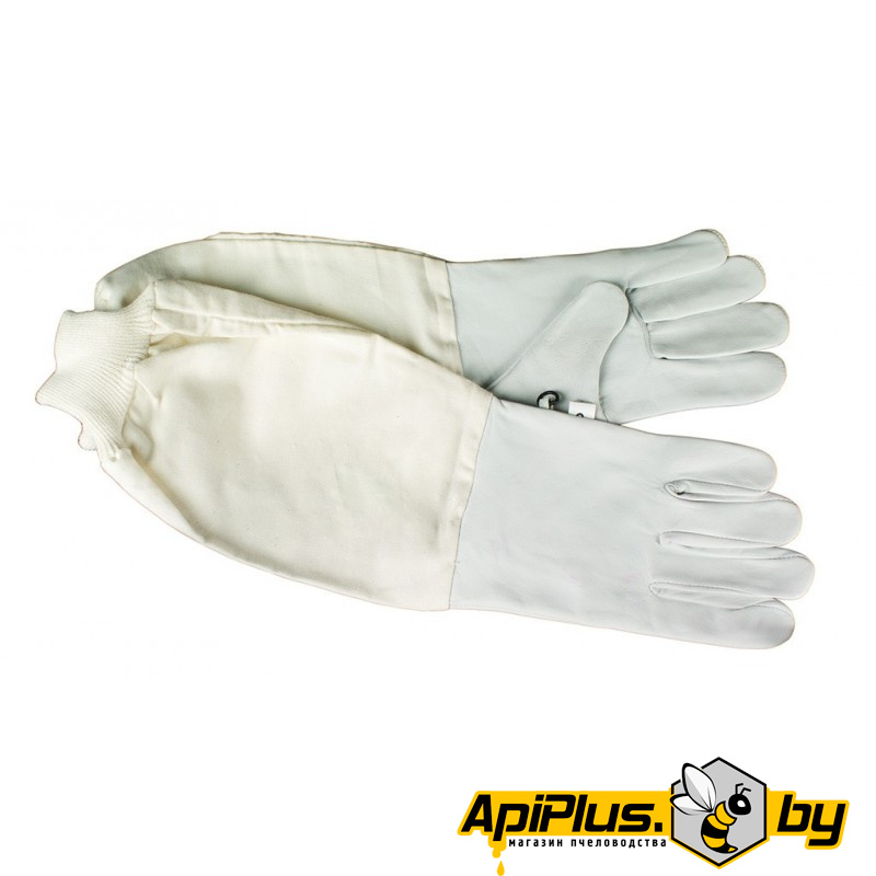 Перчатки пчеловода кожанные с широкой резинкой от интернет-магазина apiplus.by