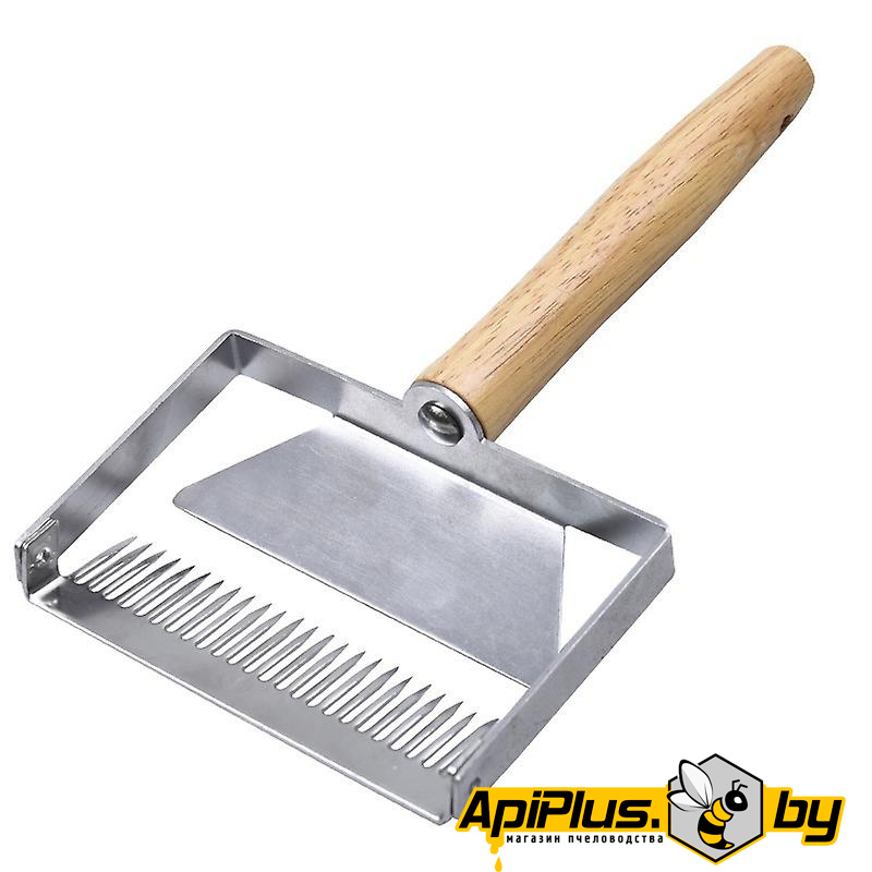 Вилка-культиватор для распечатки сот (26 игл, ручка дерево) от интернет-магазина apiplus.by